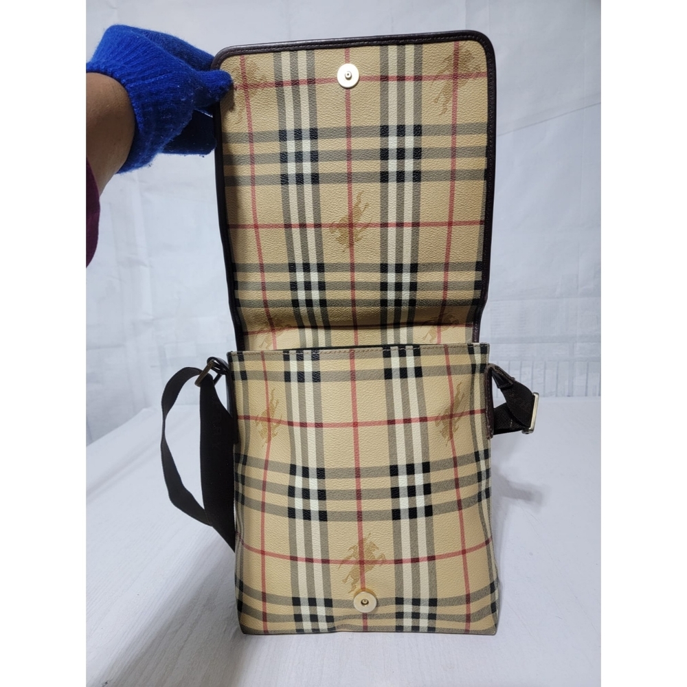 Burberry Haymarket Check Flap Crossbody Bag - Picture 11 of 14
